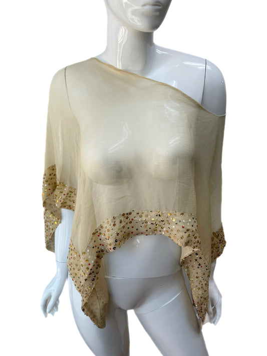 Twin-Set Simona Barbieri Sequin poncho Top