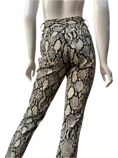 Emanuel Ungaro Snake Print High-Waisted Pants