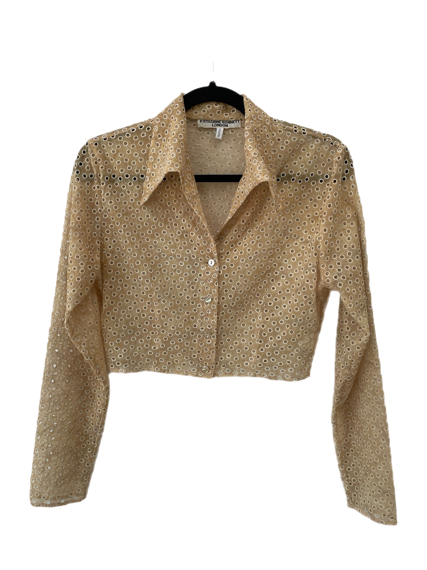 Katharine Hamnett Eyelet Cropped Shirt