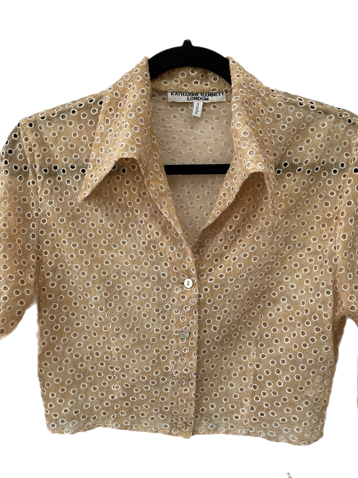 Katharine Hamnett Eyelet Cropped Shirt