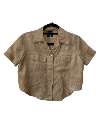 Romeo Gigli Rose Gold Cropped Shirt