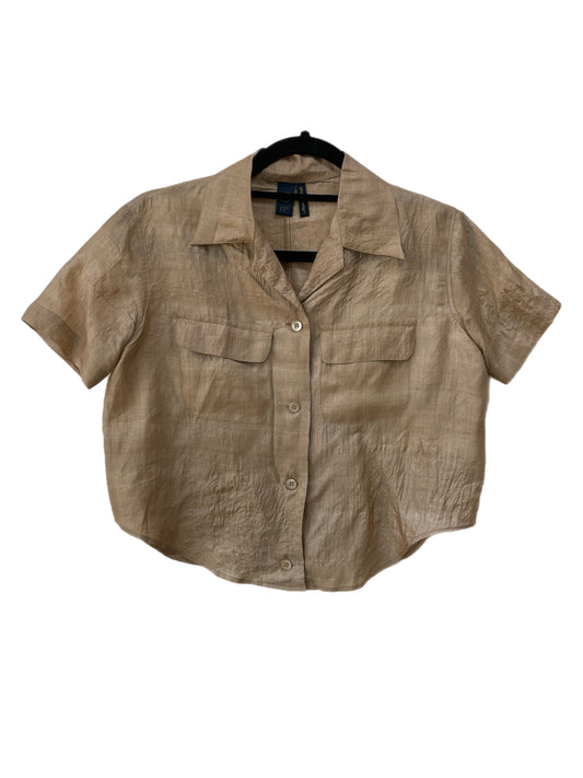 Romeo Gigli Rose Gold Cropped Shirt