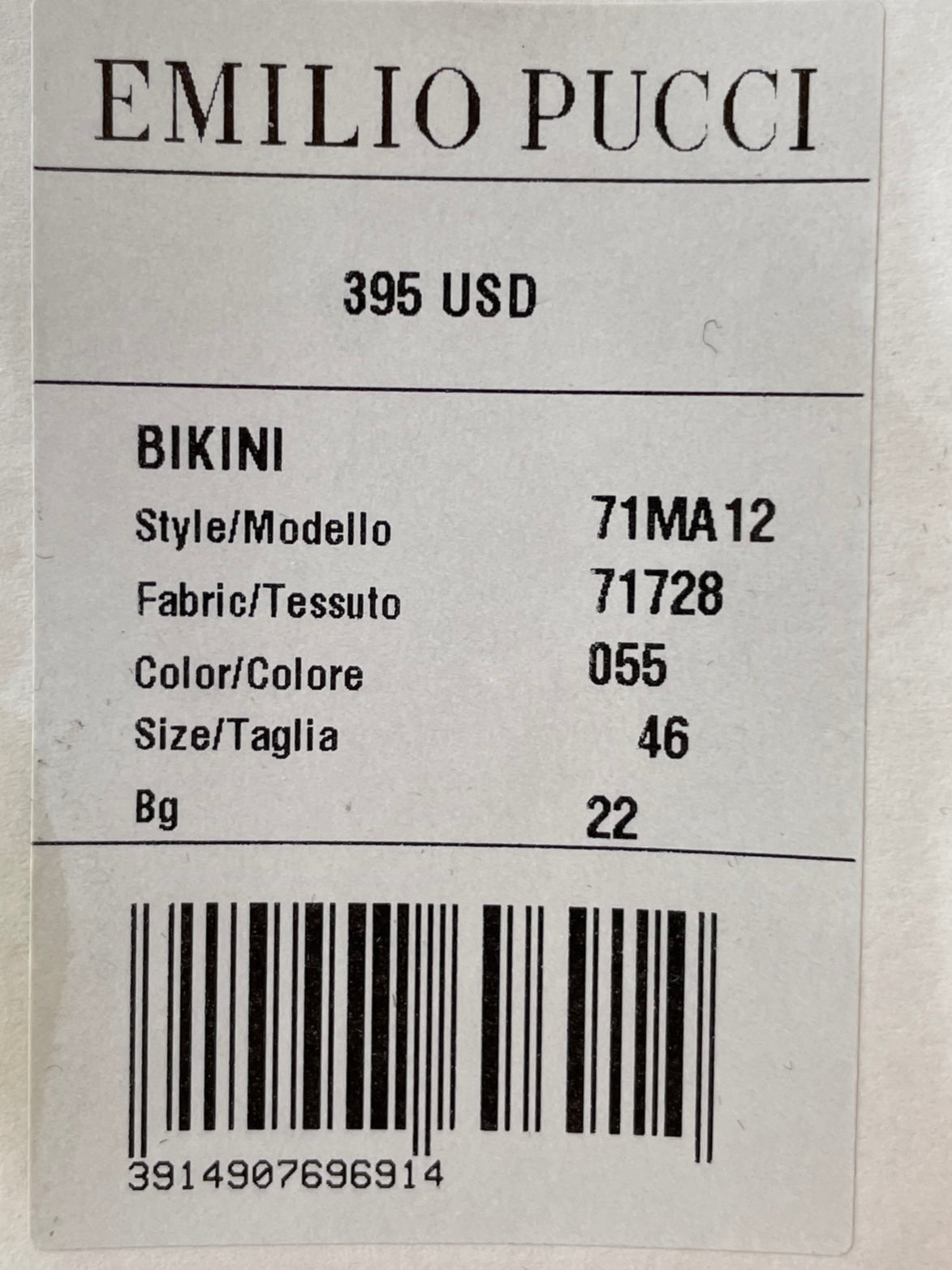 Emilio PUCCI Pink Tropical Fern Print Bikini