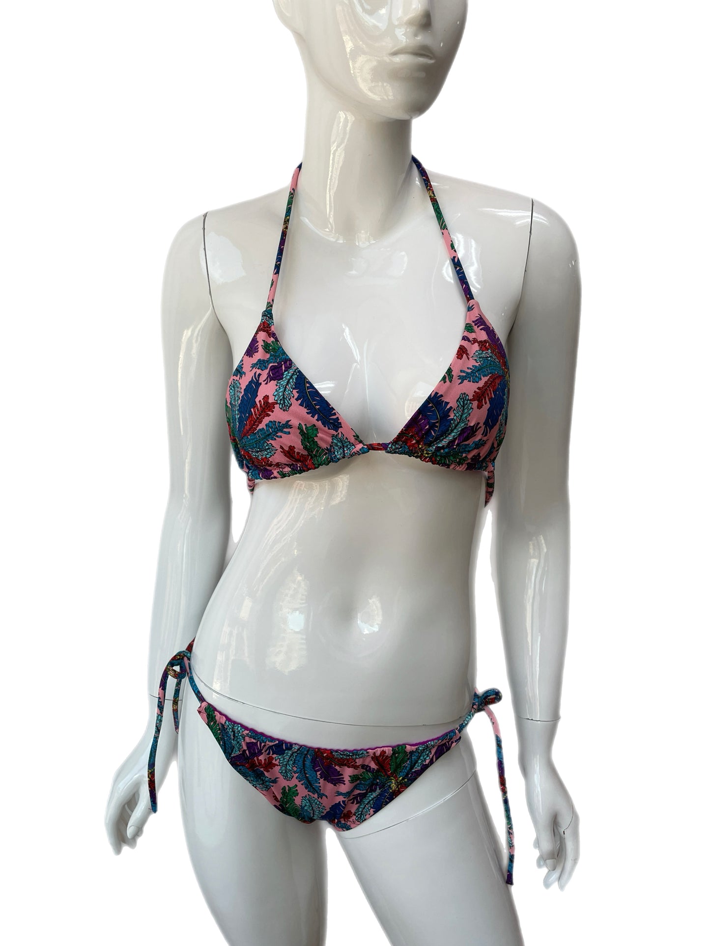Emilio PUCCI Pink Tropical Fern Print Bikini