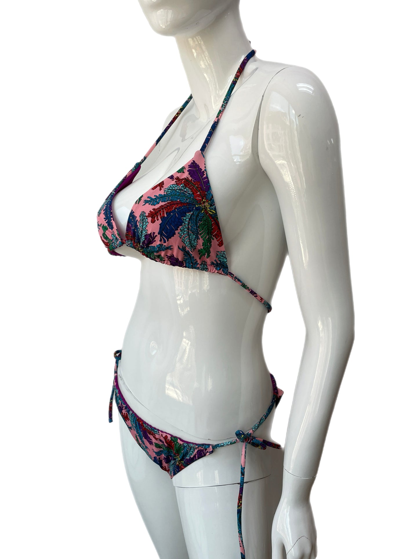 Emilio PUCCI Pink Tropical Fern Print Bikini