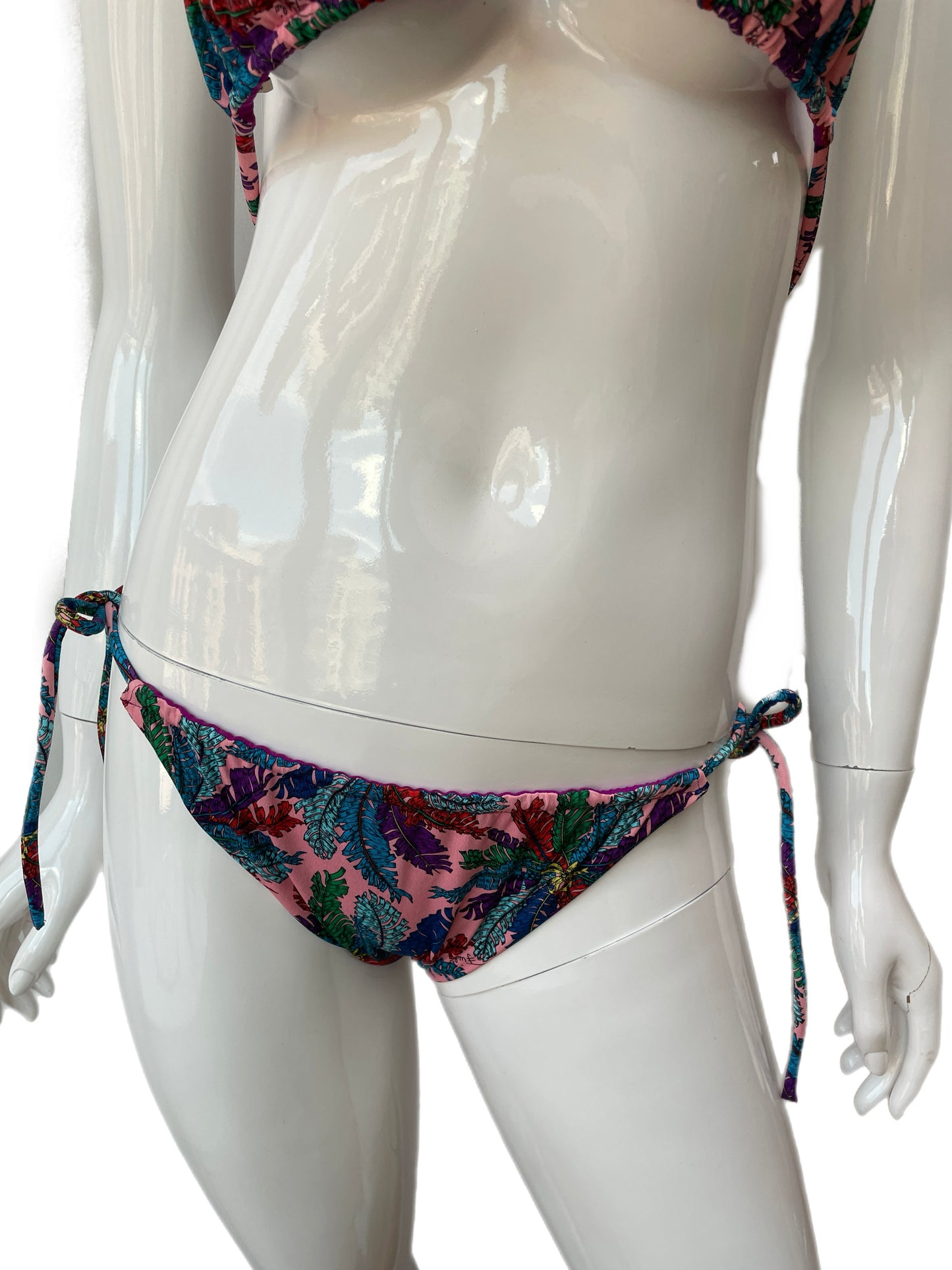 Emilio PUCCI Pink Tropical Fern Print Bikini