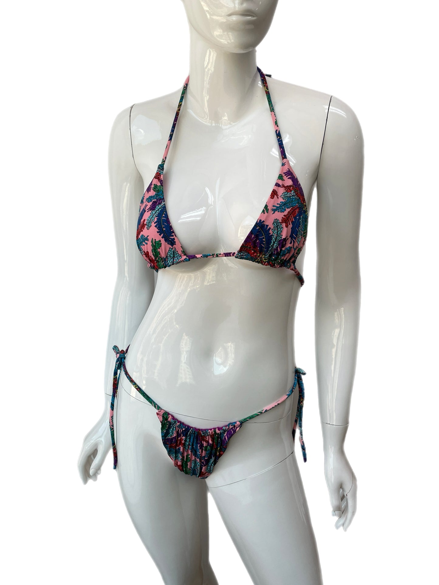 Emilio PUCCI Pink Tropical Fern Print Bikini