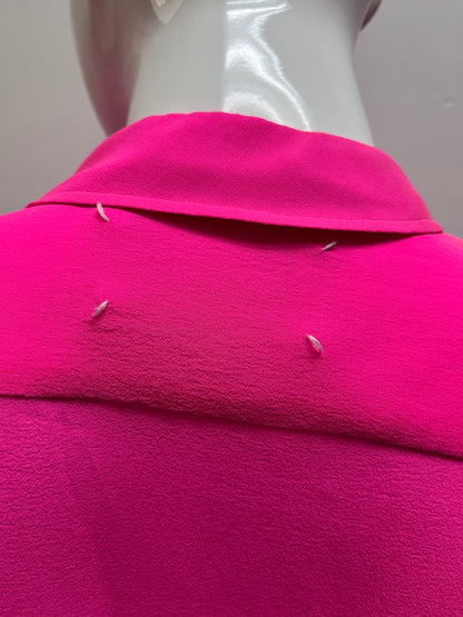 Margiela Hot Pink asymmetrical Close Sheer Long Sleeve (Sold As Is)