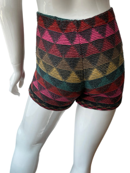 1970s Missoni Handmade Triangle Knit Shorts