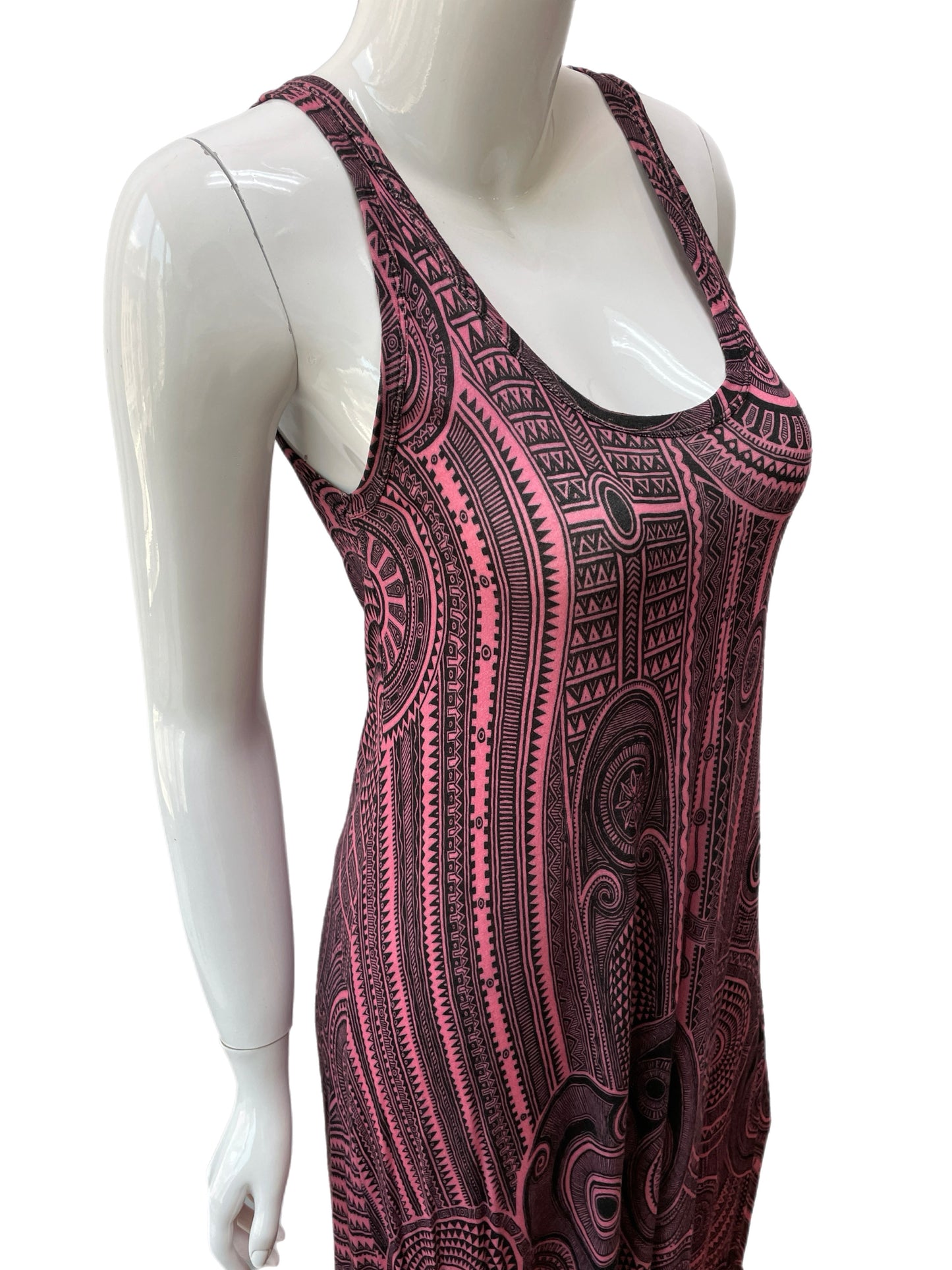 Jean Paul Gaultier Soleil Tribal Tattoo Print Tank Dress