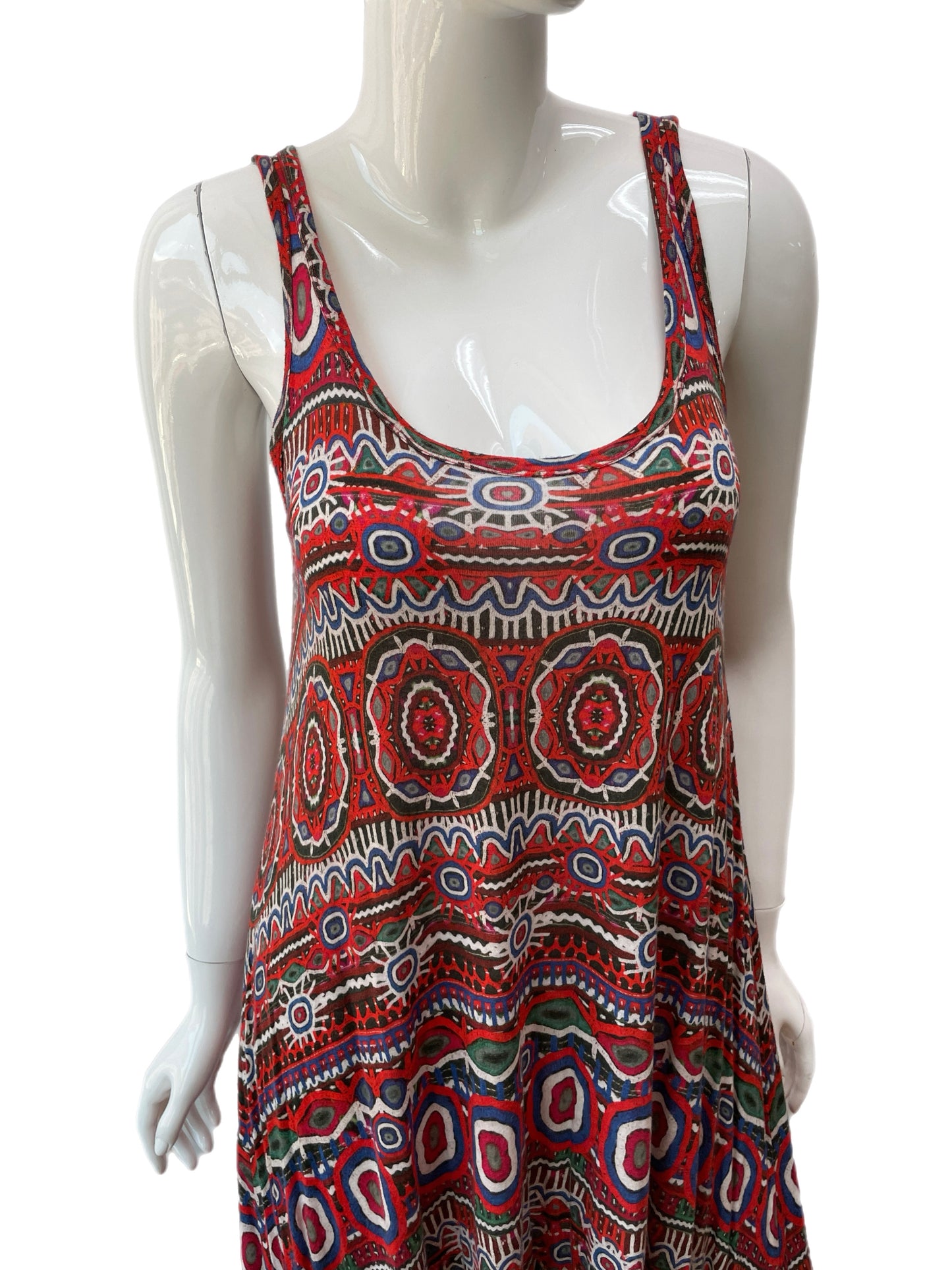 Jean Paul Gaultier Soleil Psychedelic Tribal Print Tank Dress