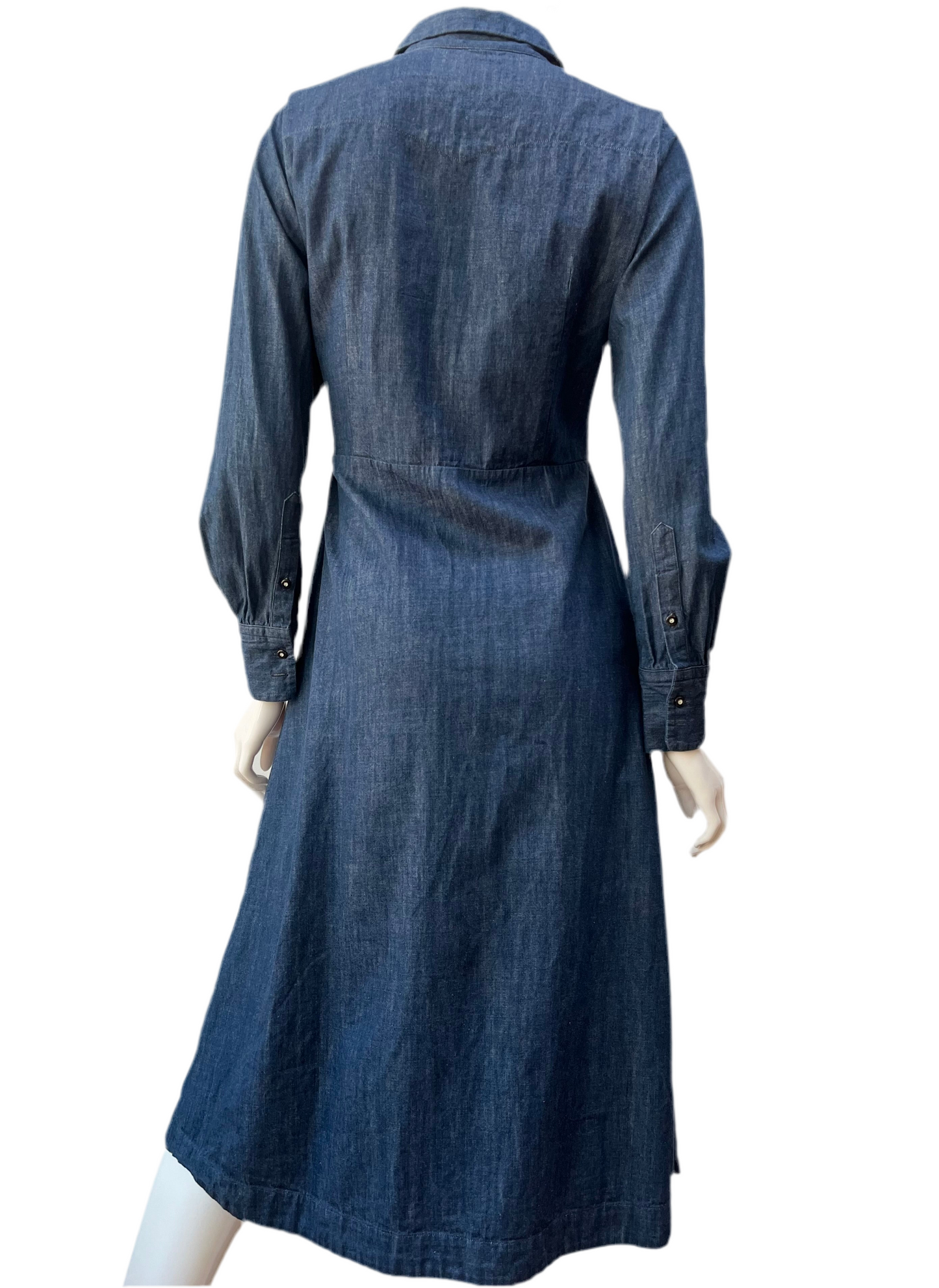 45a Denim Button Down Maxi Dress