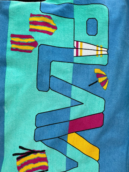 1970s Playa Striped Beach Graphic Shirt