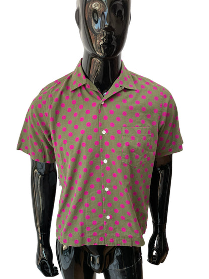 Comme Des Garçons Homme Plus Two Tone Polka Dot Shirt