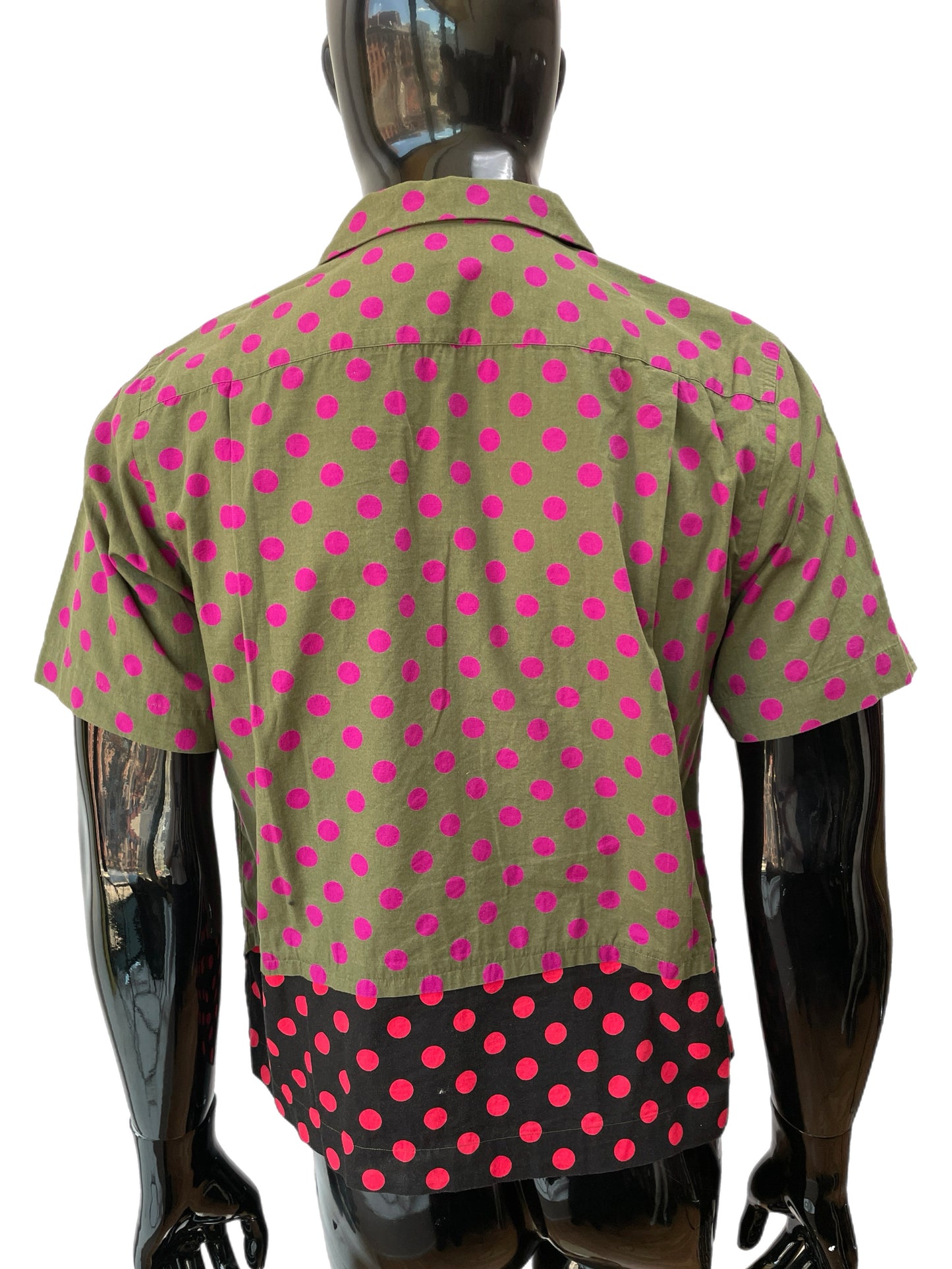 Comme Des Garçons Homme Plus Two Tone Polka Dot Shirt