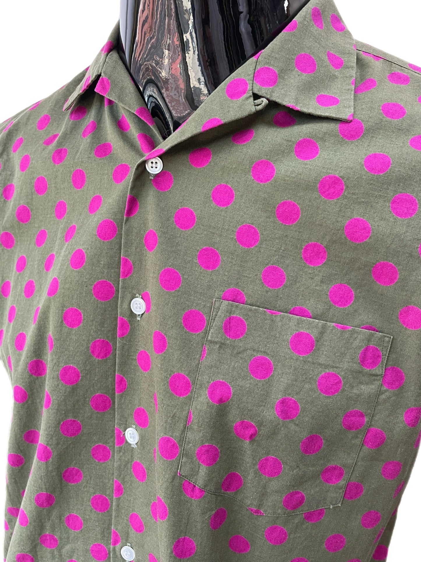 Comme Des Garçons Homme Plus Two Tone Polka Dot Shirt