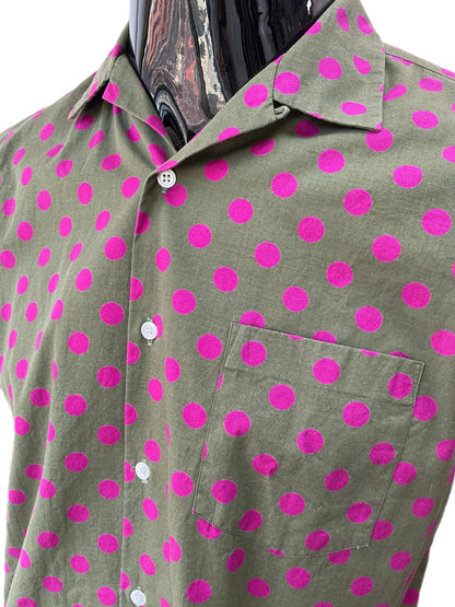 Comme Des Garçons Homme Plus Two Tone Polka Dot Shirt