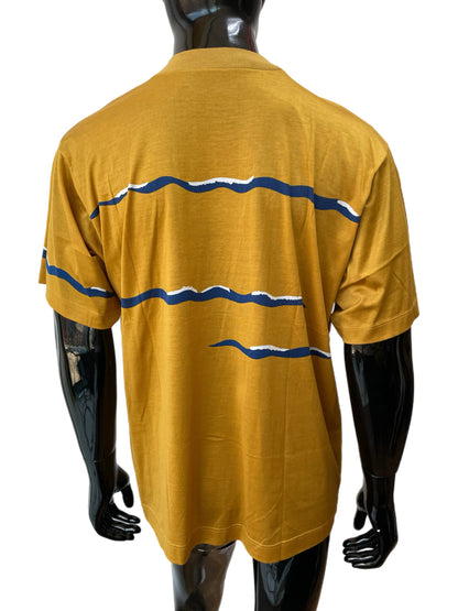 Yves Saint Laurent Mustard Beach Seashell Graphic Tee
