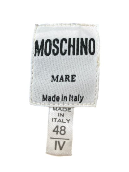 Moschino Yellow Fishbone Newspaper Print Shirt