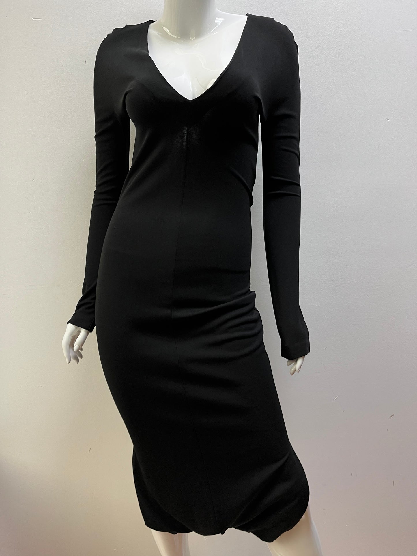 Margiela Long Sleeve V-Neck Tabi Dress