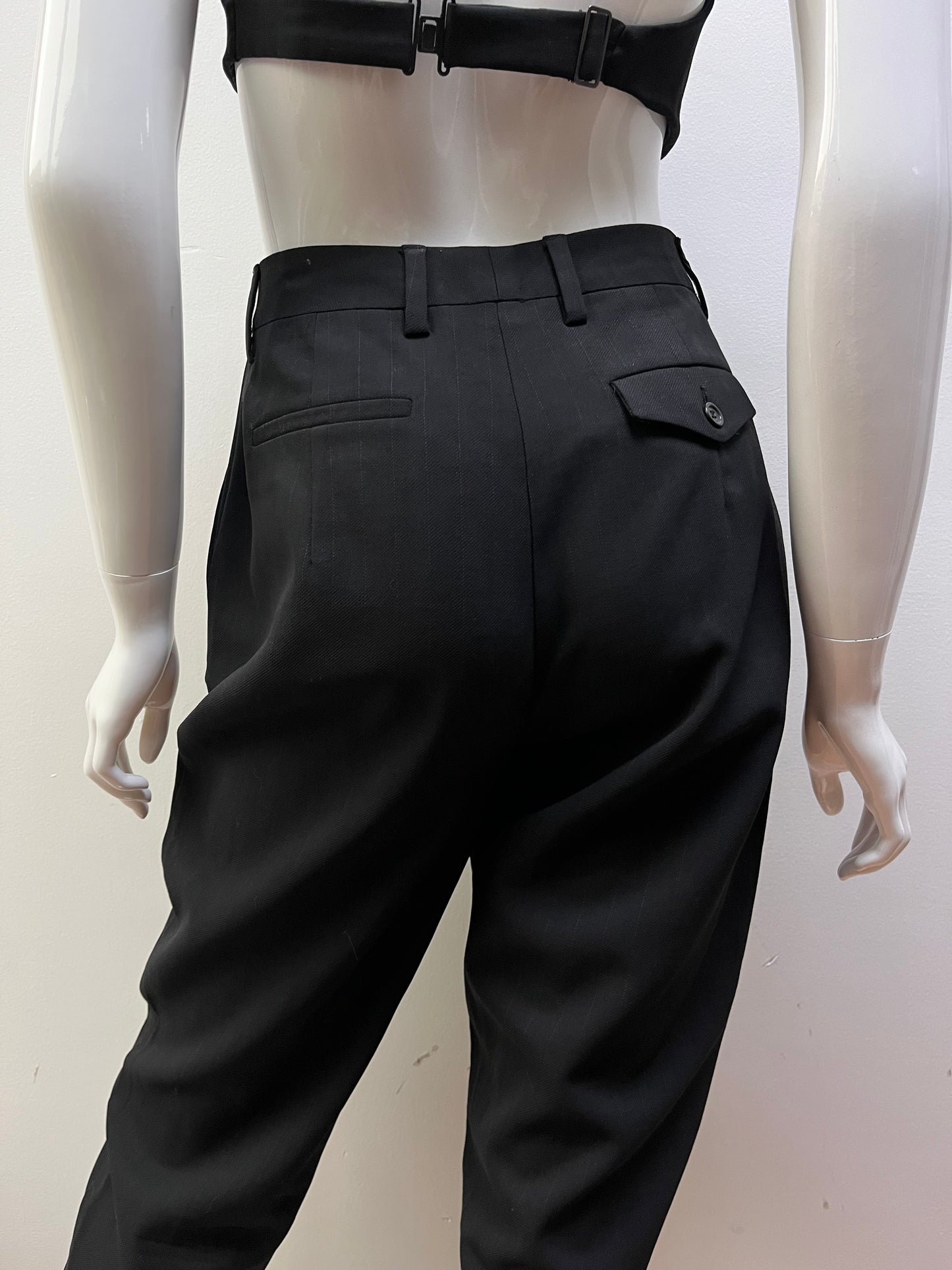 Margiela Pinstripe High-Waisted  Trousers
