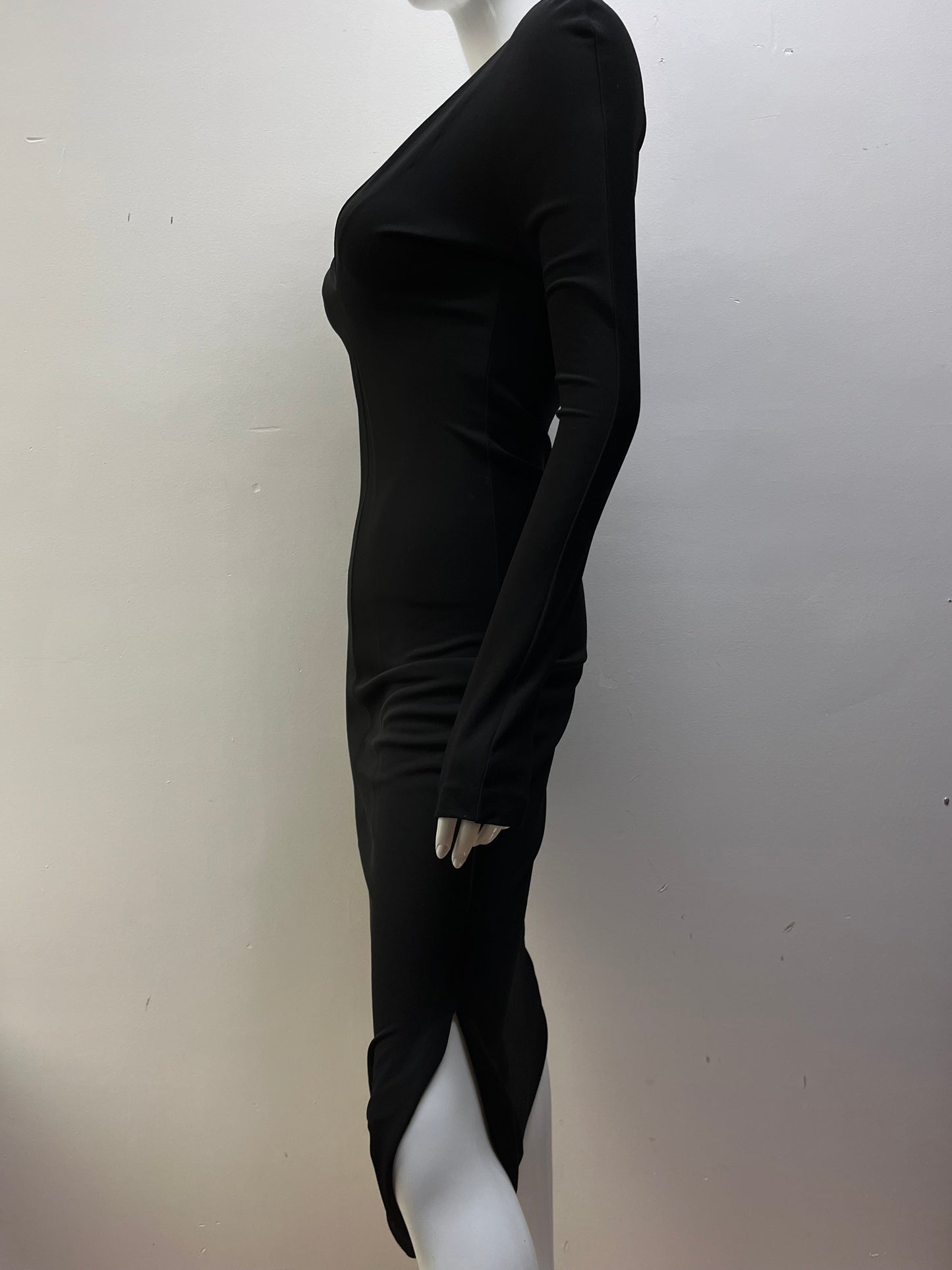 Margiela Long Sleeve V-Neck Tabi Dress