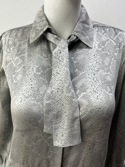 Saint Laurent Snake Skin Silk Blouse