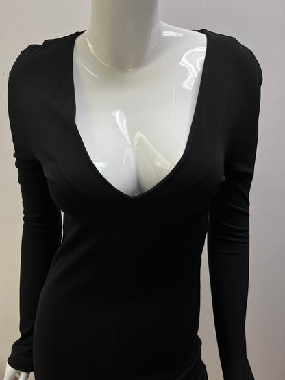 Margiela Long Sleeve V-Neck Tabi Dress