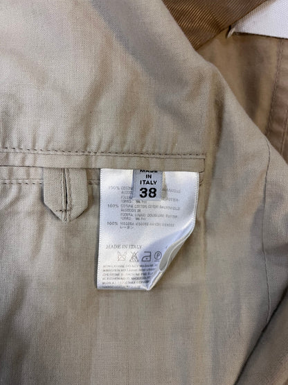 Margiela Drawstring Harness Collar Khaki Trench Coat