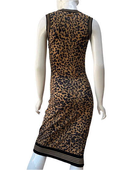 Galliano Leopard Sleeveless Dress