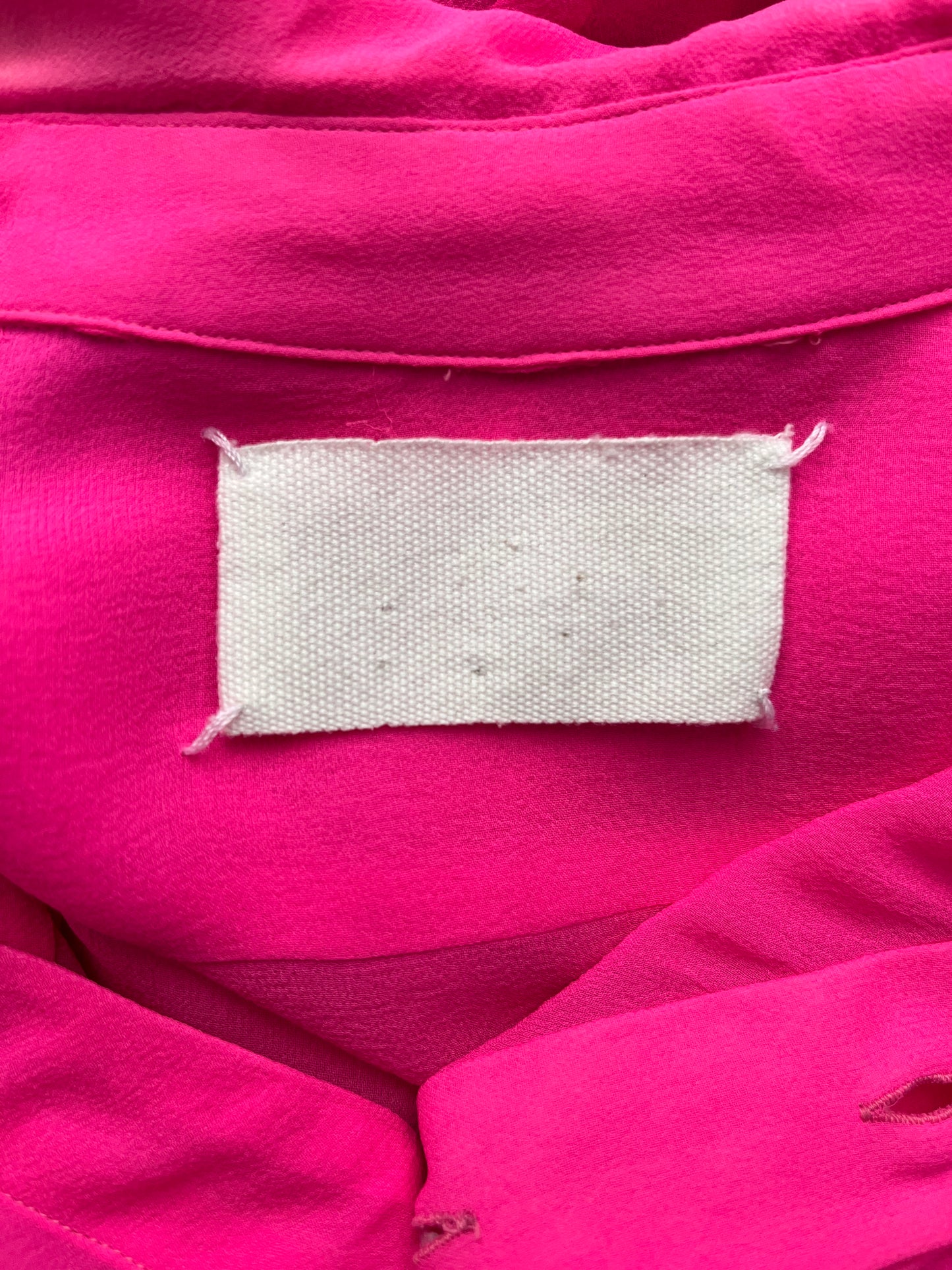 Margiela Hot Pink asymmetrical Close Sheer Long Sleeve (Sold As Is)