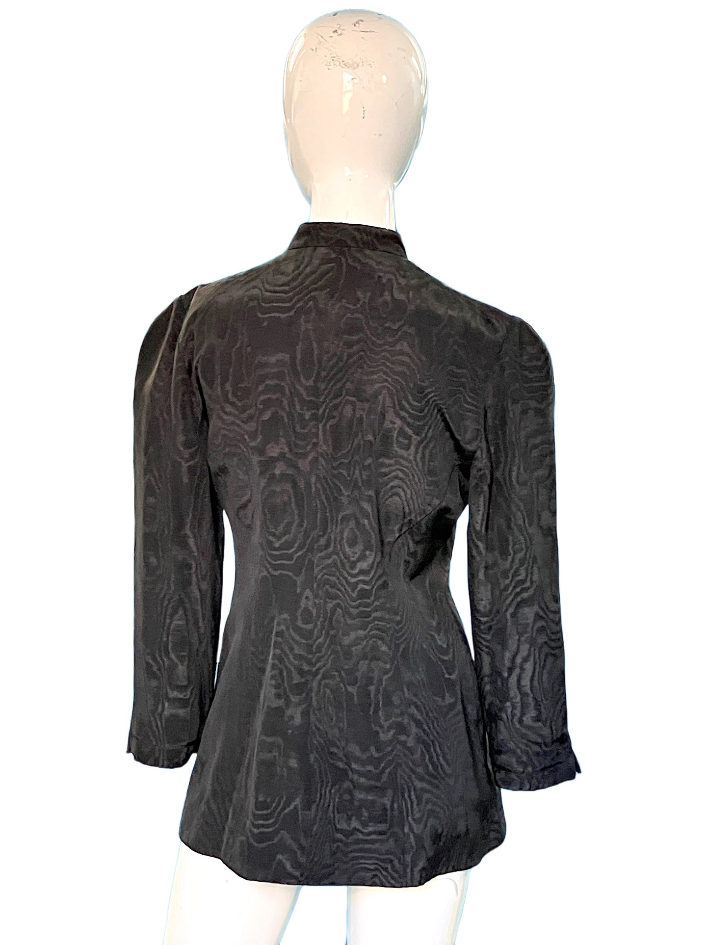 Thierry Mugler 80s couture moiré black blazer