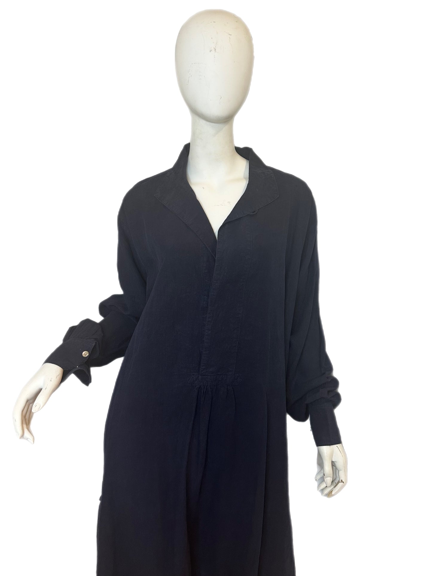 45RPM Indigo linen Smock Dress