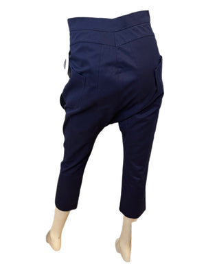 Marni Blueberry Cropped Drop Crotch Pants