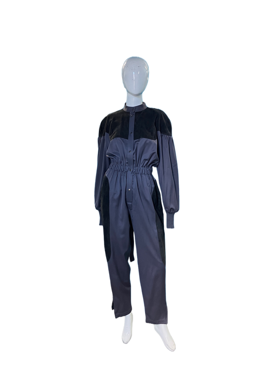 Thierry Mugler 1970’s Suede Appliqué Jumpsuit