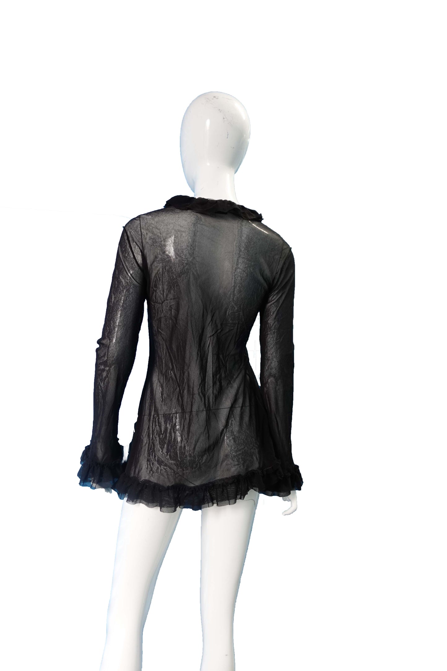 Jean Paul Gaultier black mesh Bolero Top