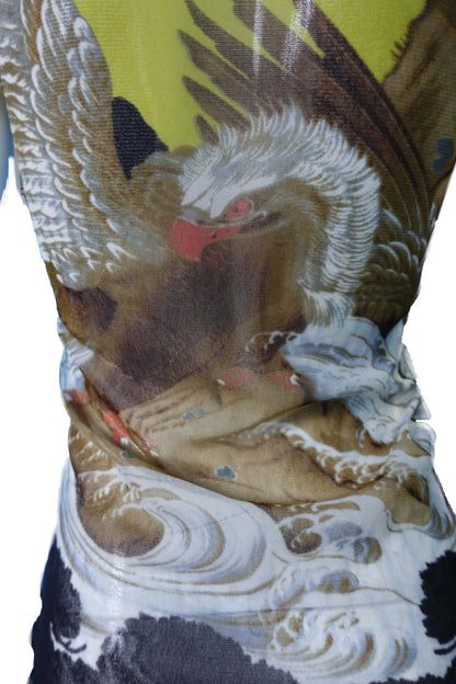 Jean Paul Gaultier JPG Soleil Golden Eagle Hawk Kendall Jenner Crop-top