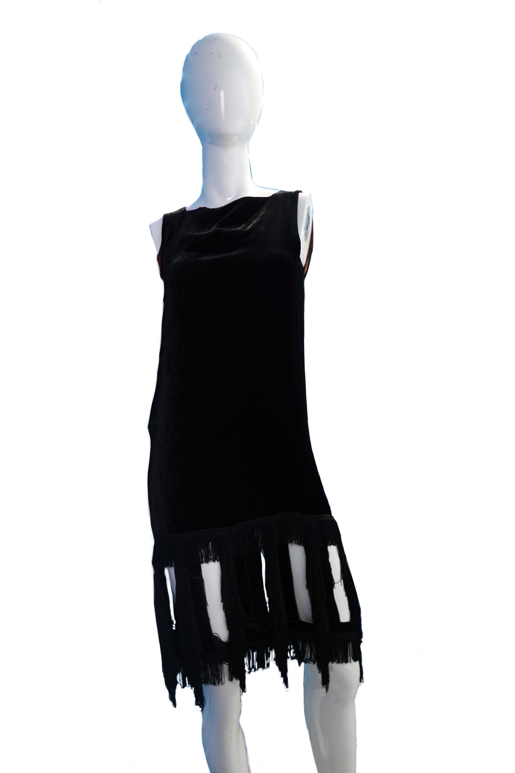 Jean Paul Gaultier 1997 Black Velvet Drapes Dress