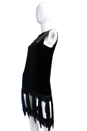 Jean Paul Gaultier 1997 Black Velvet Drapes Dress