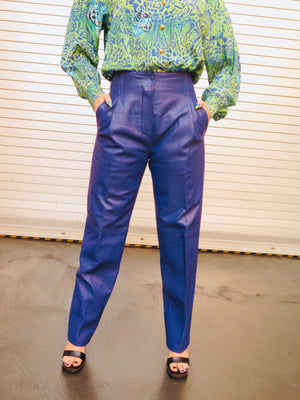 80’s Blueberry Soft Leather Pants