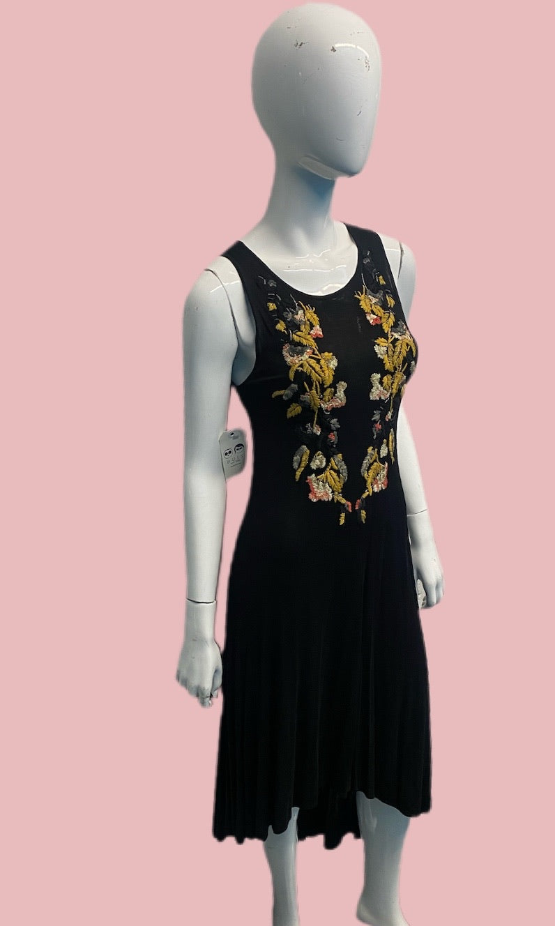 90’s Alexander McQueen Floral Embroidered Knit Dress