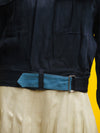 Jean Paul Gaultier Two Tone Blue Linen Moto Jacket