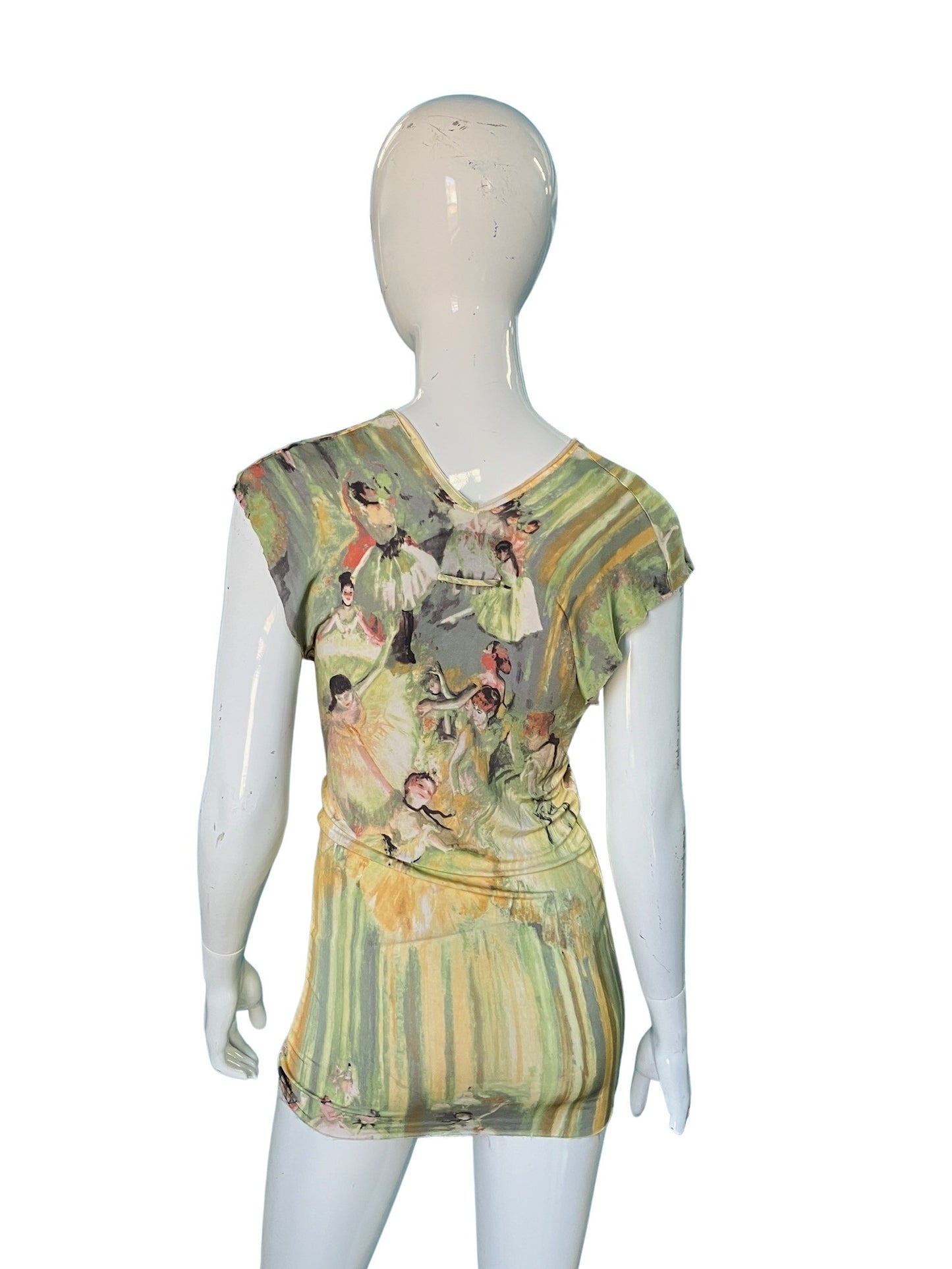 Jean Paul Gaultier SS2004 Degas ballerina print tunic top