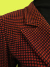 1990s KENZO City Persimmon Houndstooth Double Brewster Blazer