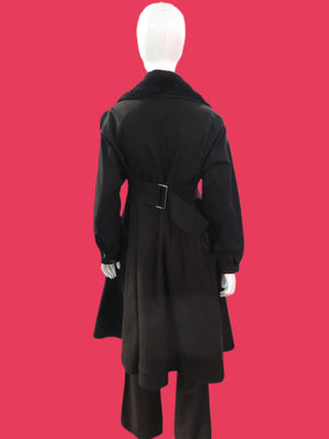 Yohji Yamamoto Twill & Faux Collar Princess Coat