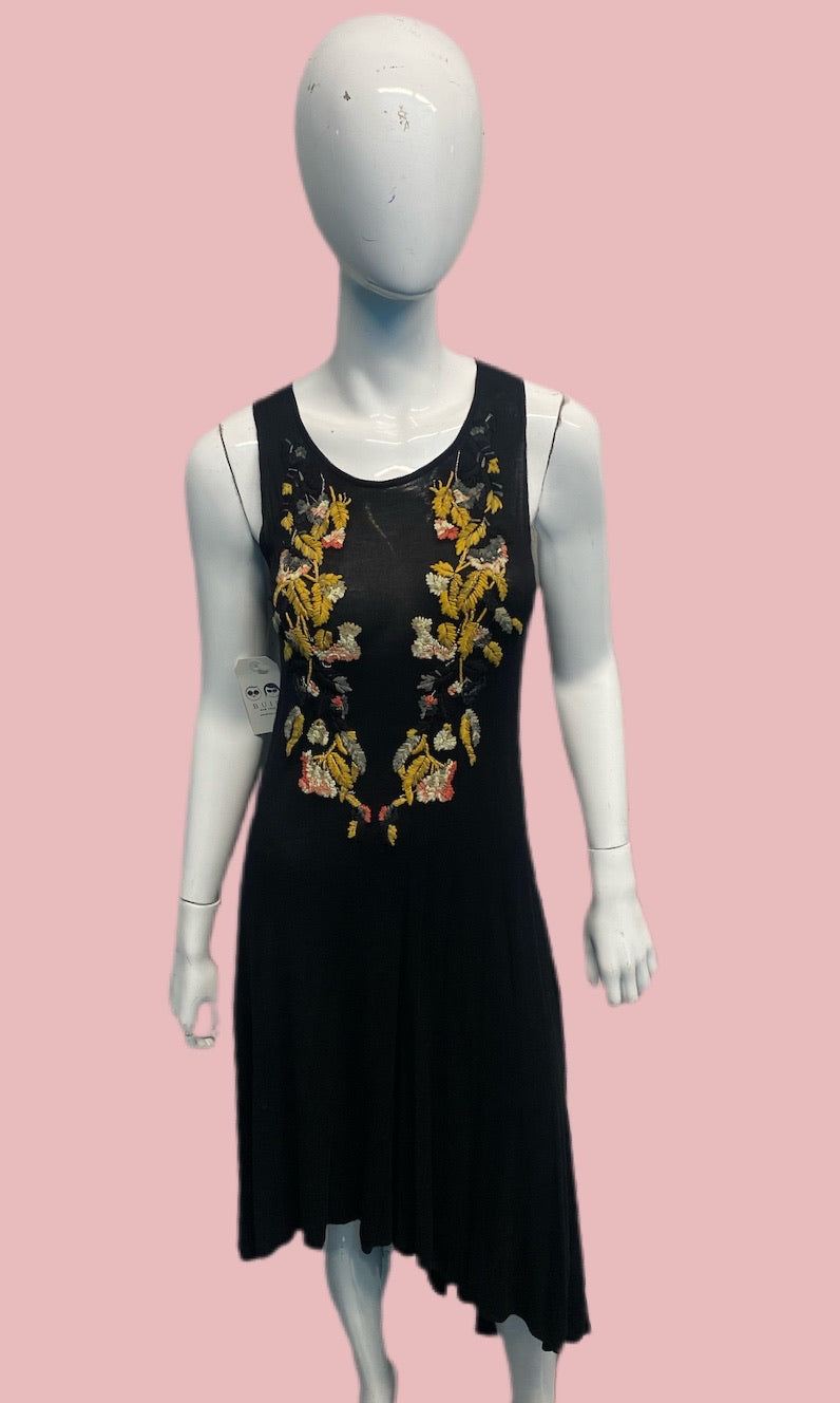 90’s Alexander McQueen Floral Embroidered Knit Dress