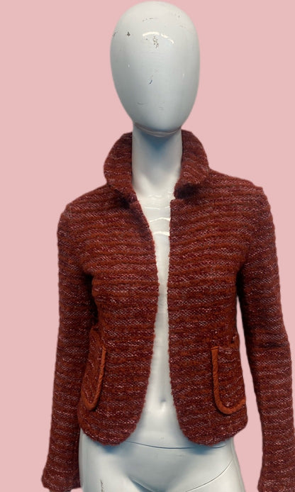 Tricot Comme Des Garçons 2005 Nubby Wool Mohair Cropped Blazer