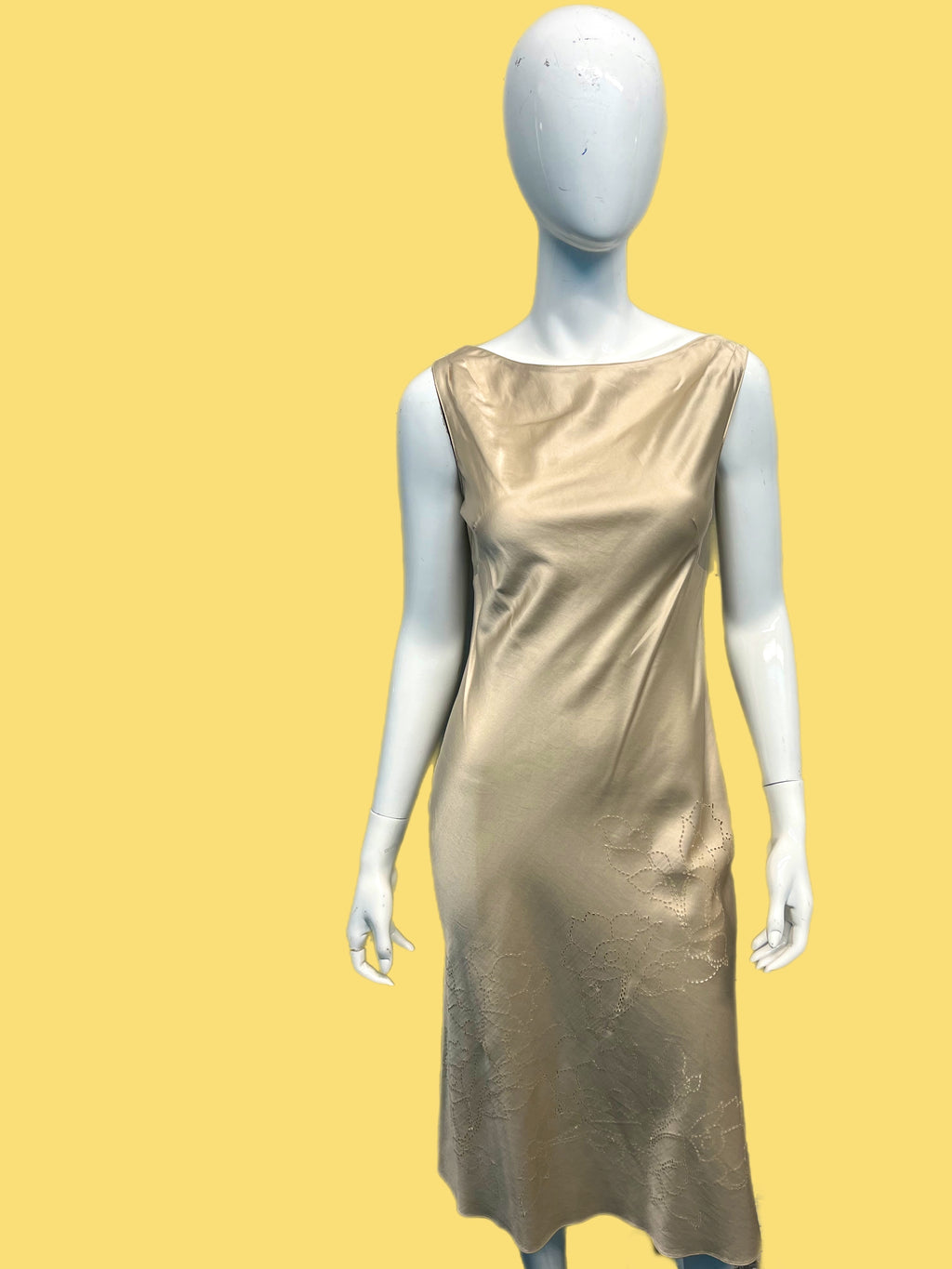 1990’s Anna Molinari Floral Laser Cut Silk Dress