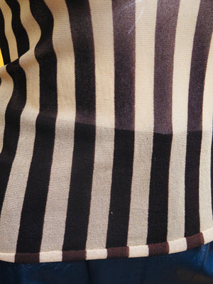 Jean Paul Gaultier Classique Nylon Mesh Striped Pullover