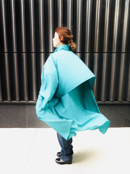 1980’s Avant Garde High Collar Jade Duster